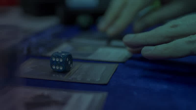 A person playing Magic: The Gathering